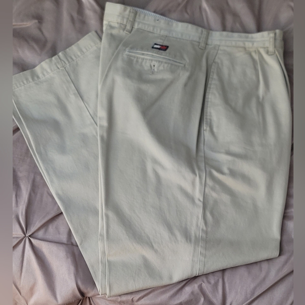 Tommy Hilfiger Mens Pants Khaki 38 X 33 Drycleaned